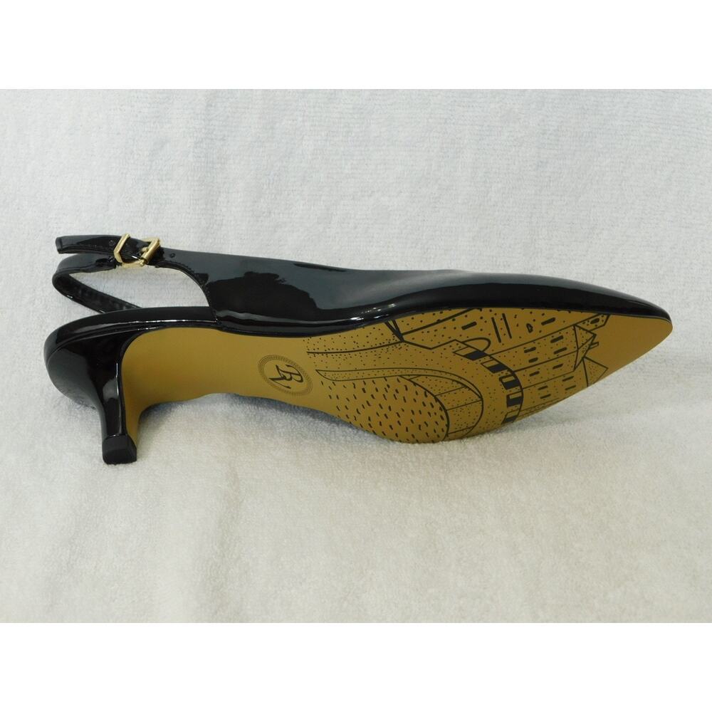 W635 Bella Vita Black Scarlett II Kitten-Heel Slingback Pumps - 7.5 WW - Picture 5 of 5